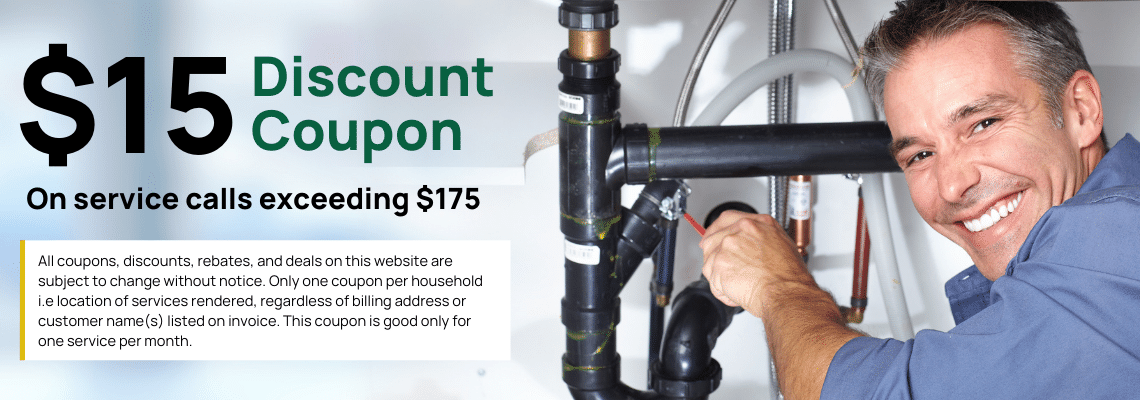 $15 off plumbing discount coupon